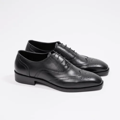 Giày Oxford Wingtip màu đen CT Shoes